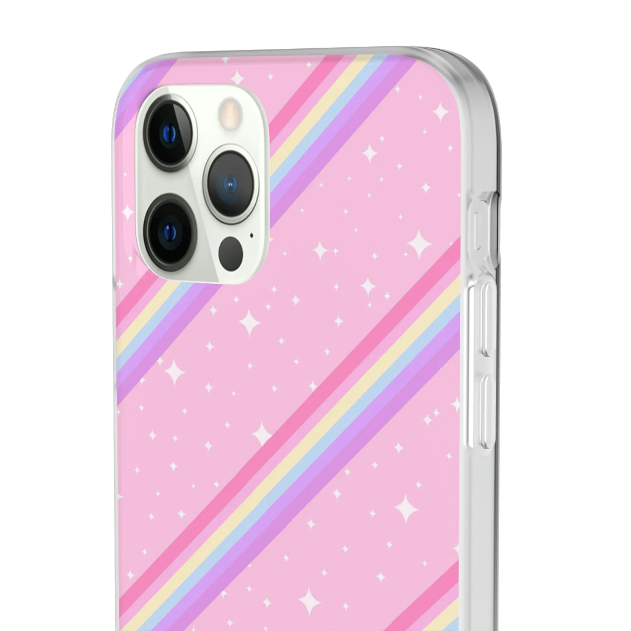 Kawaii Sparkle Cake Rainbow Beam Flexi Phone Case