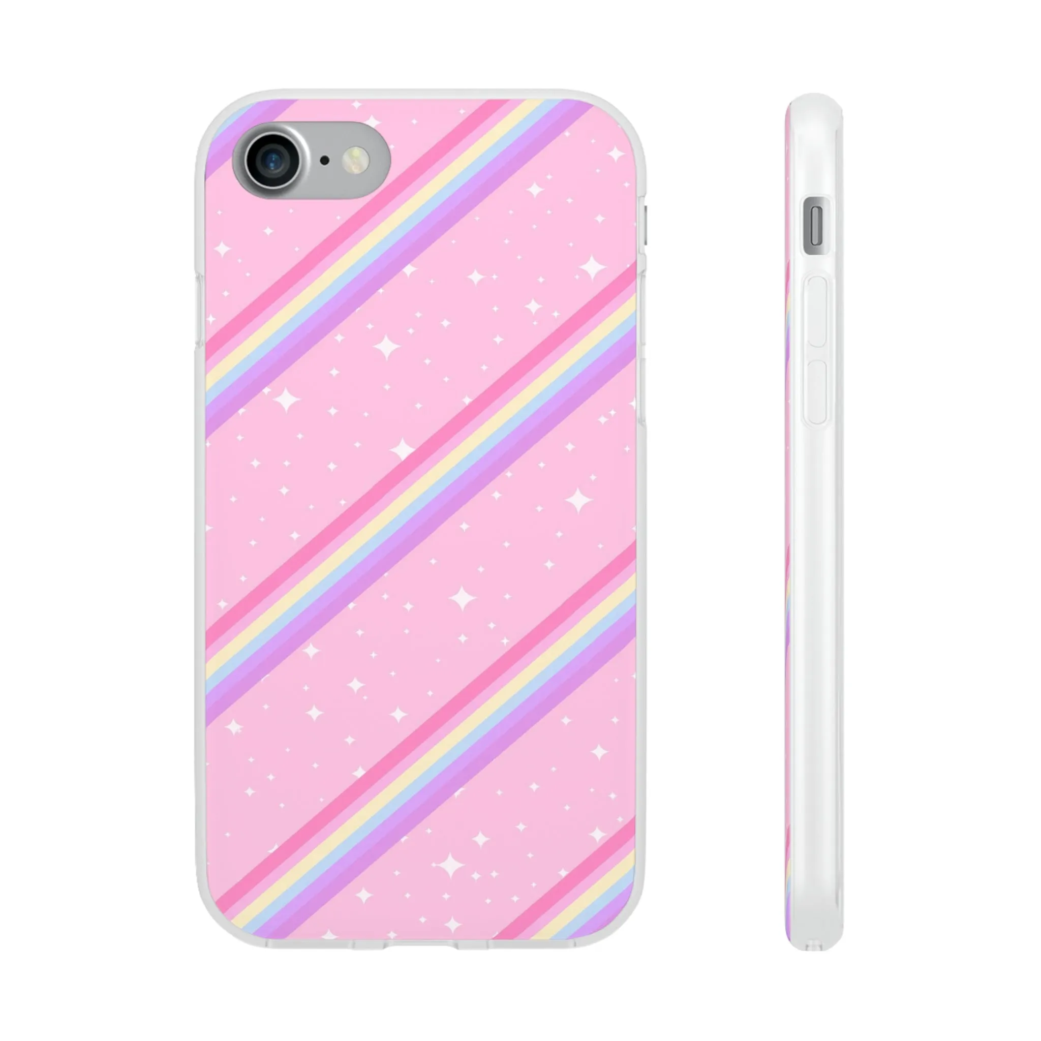 Kawaii Sparkle Cake Rainbow Beam Flexi Phone Case