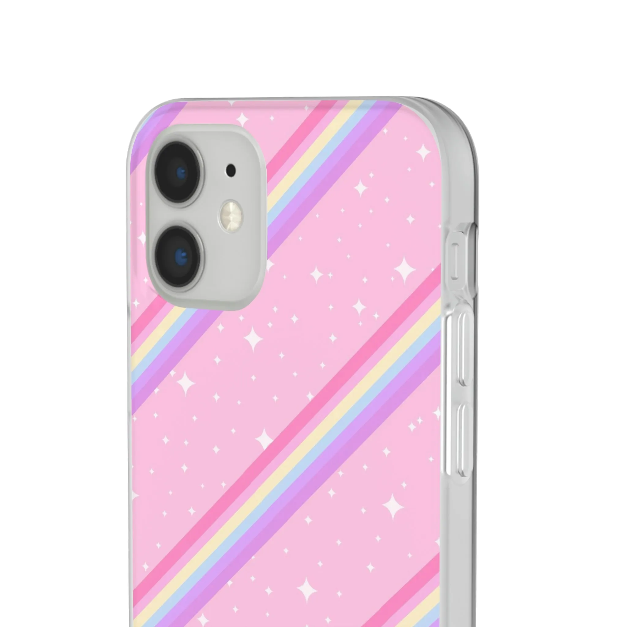 Kawaii Sparkle Cake Rainbow Beam Flexi Phone Case