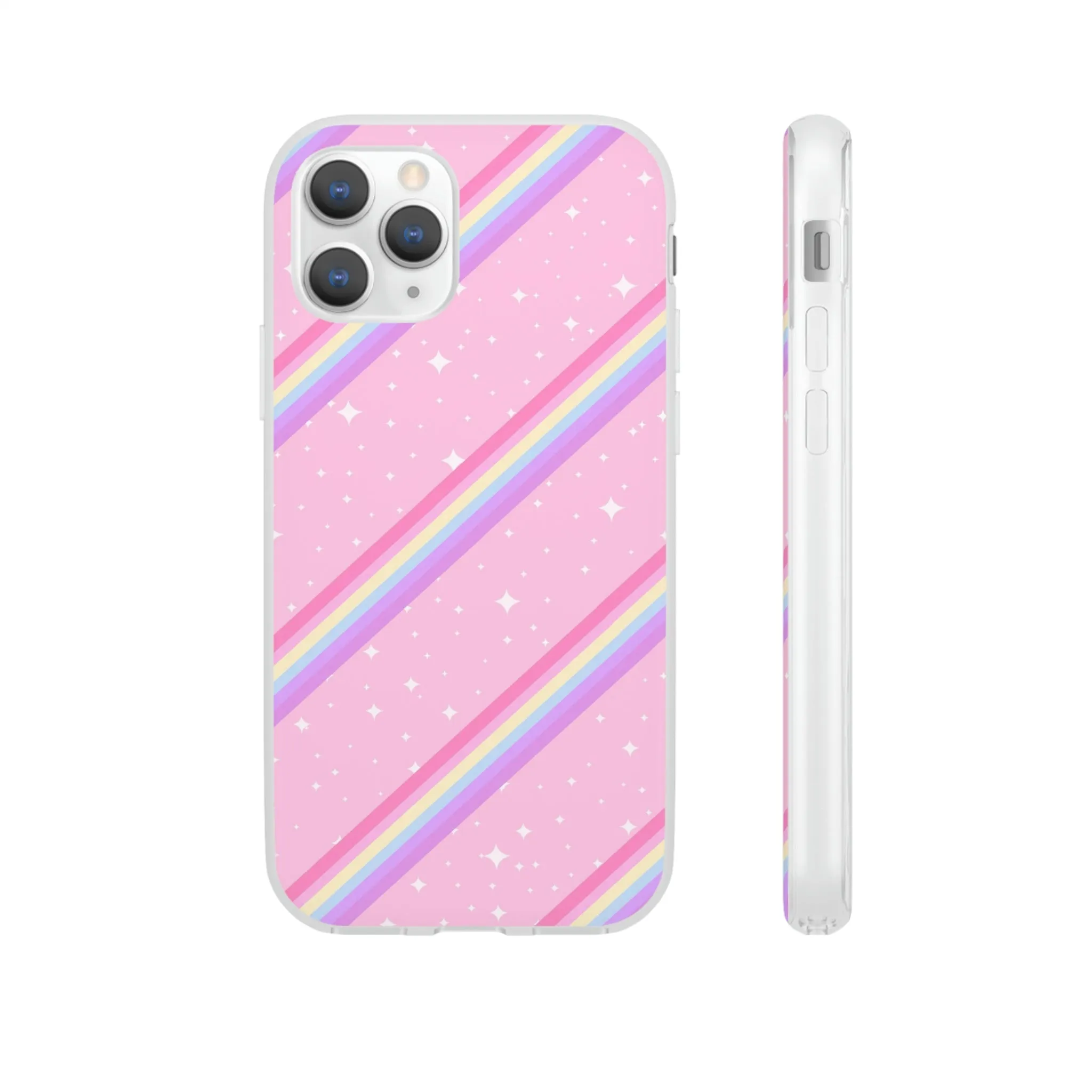 Kawaii Sparkle Cake Rainbow Beam Flexi Phone Case