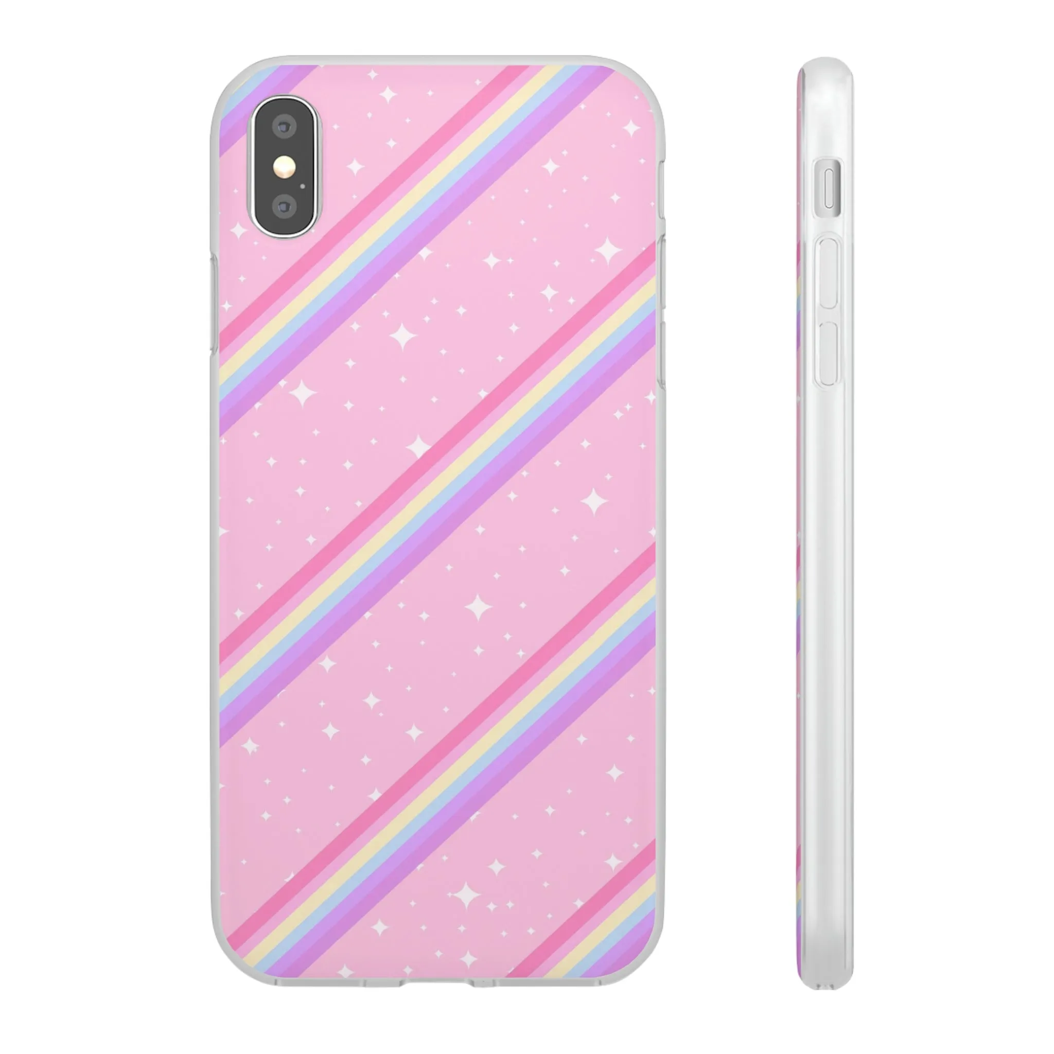 Kawaii Sparkle Cake Rainbow Beam Flexi Phone Case