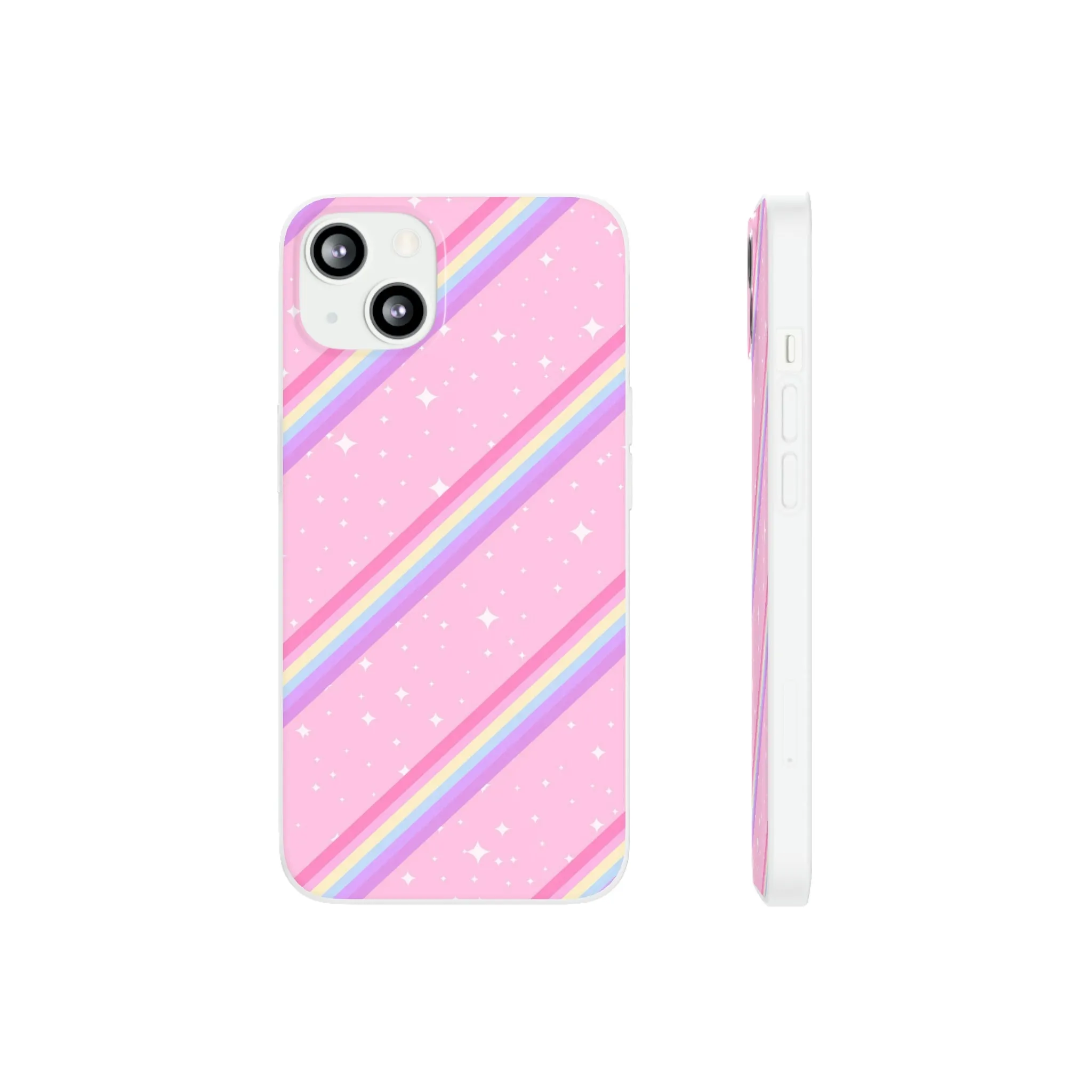 Kawaii Sparkle Cake Rainbow Beam Flexi Phone Case