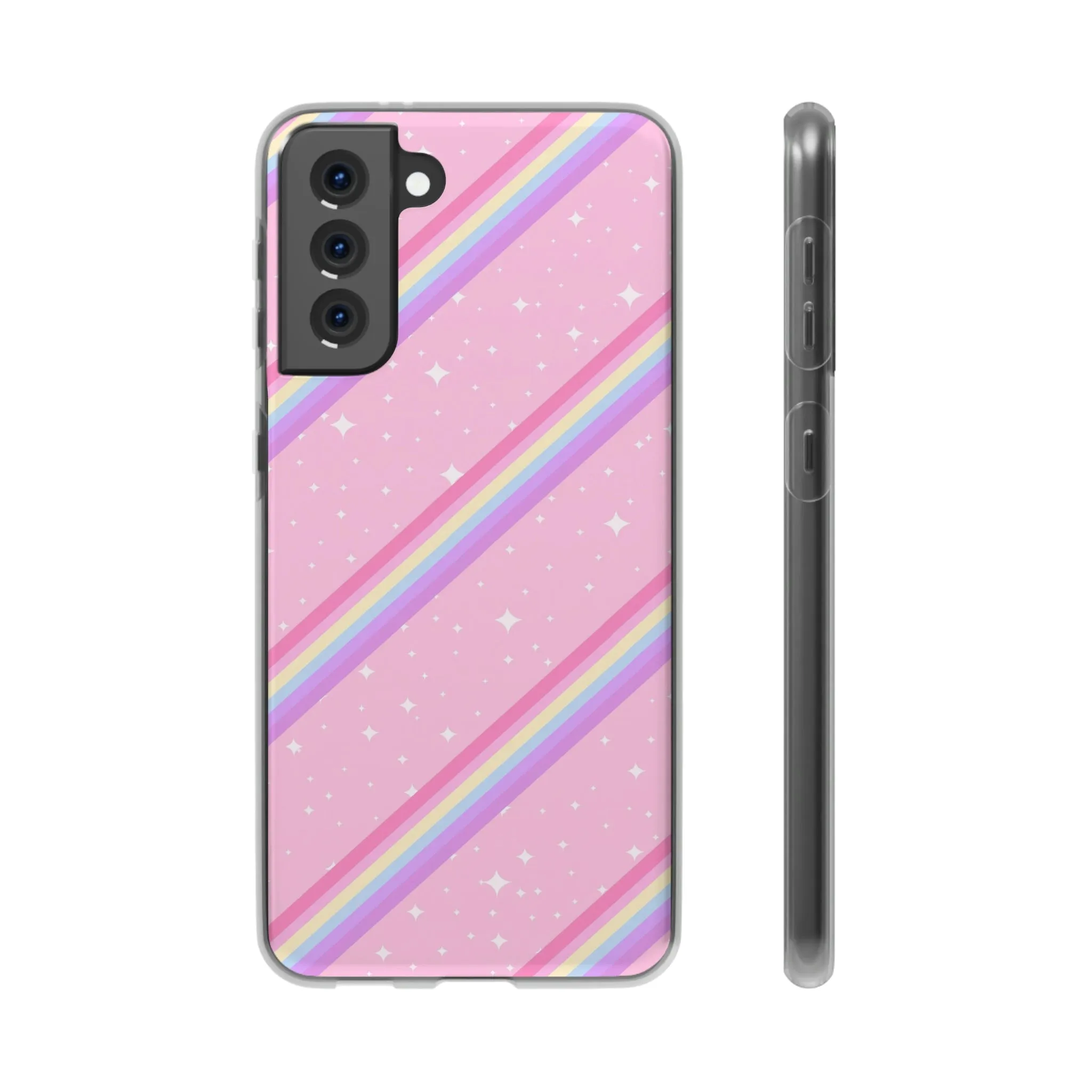 Kawaii Sparkle Cake Rainbow Beam Flexi Phone Case