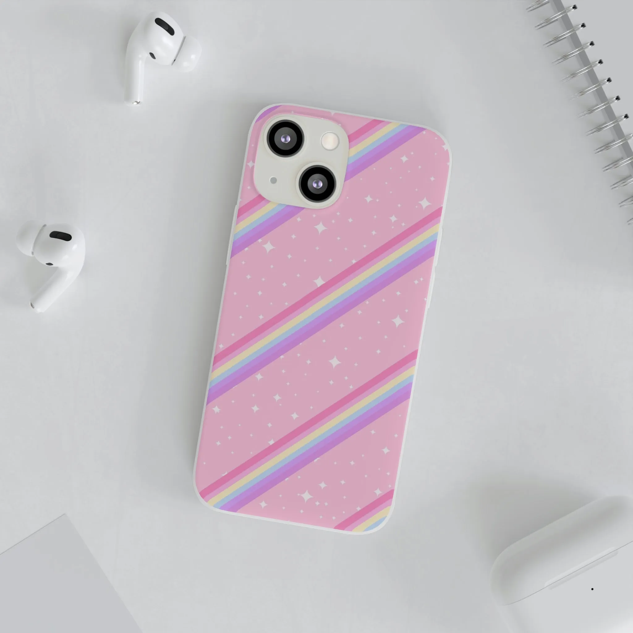 Kawaii Sparkle Cake Rainbow Beam Flexi Phone Case