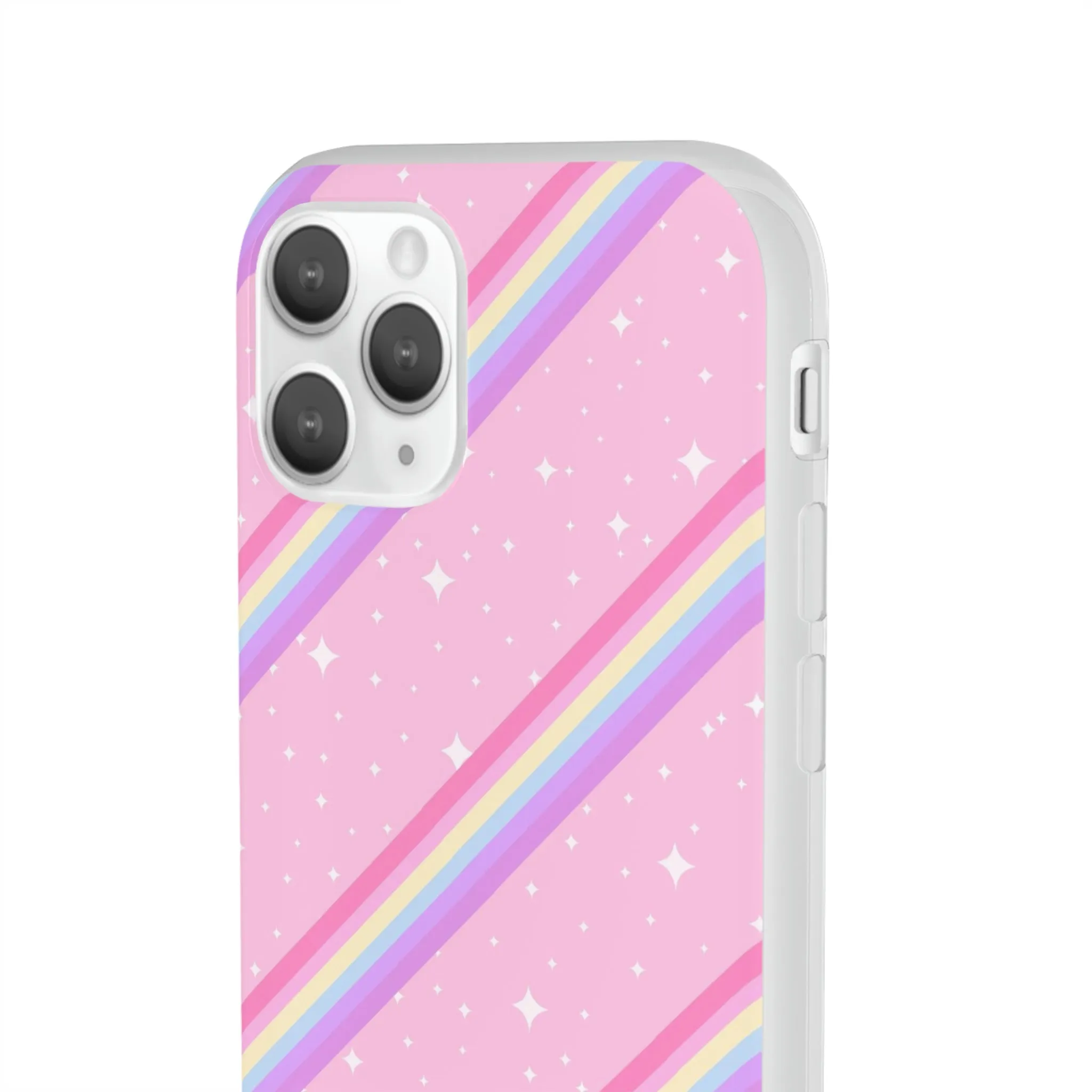 Kawaii Sparkle Cake Rainbow Beam Flexi Phone Case