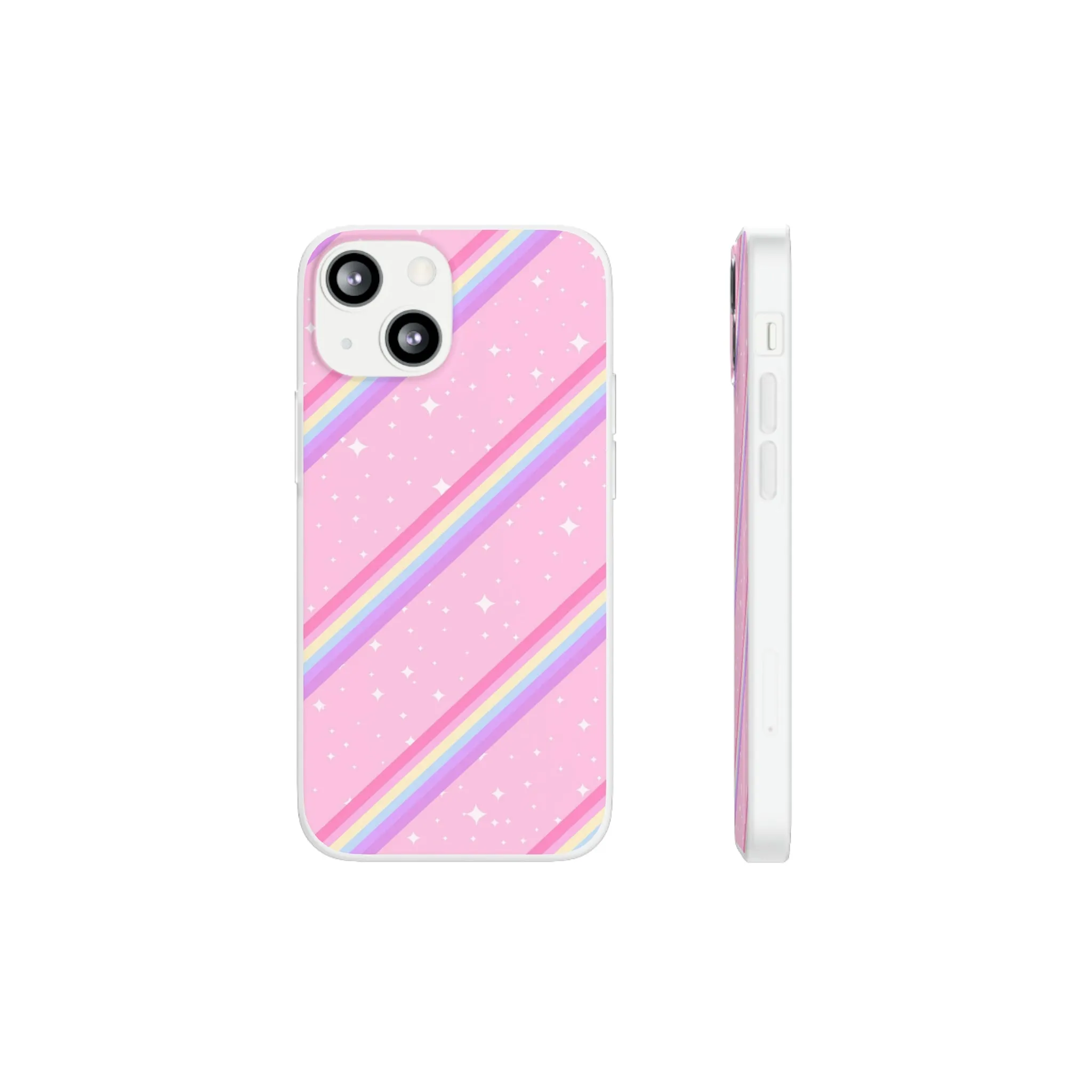 Kawaii Sparkle Cake Rainbow Beam Flexi Phone Case