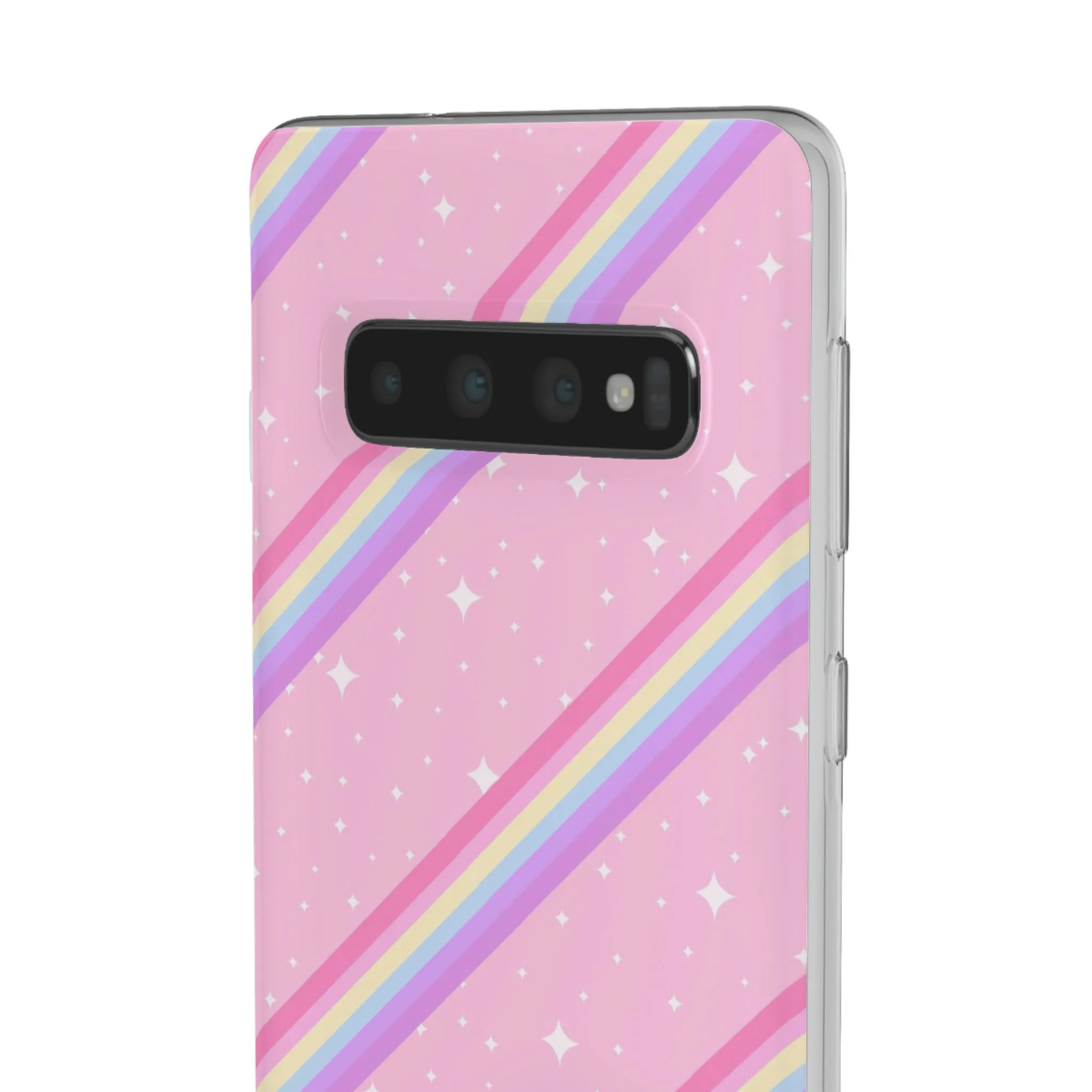 Kawaii Sparkle Cake Rainbow Beam Flexi Phone Case