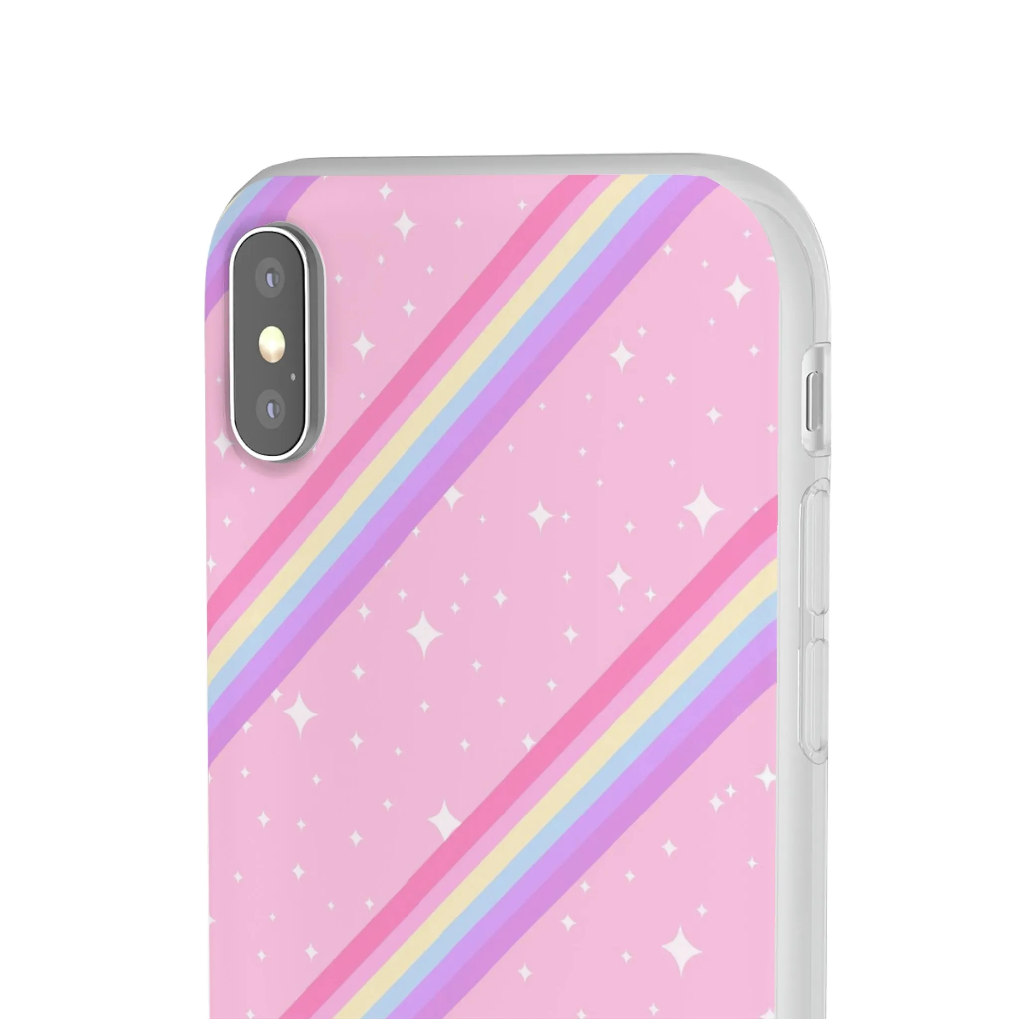 Kawaii Sparkle Cake Rainbow Beam Flexi Phone Case