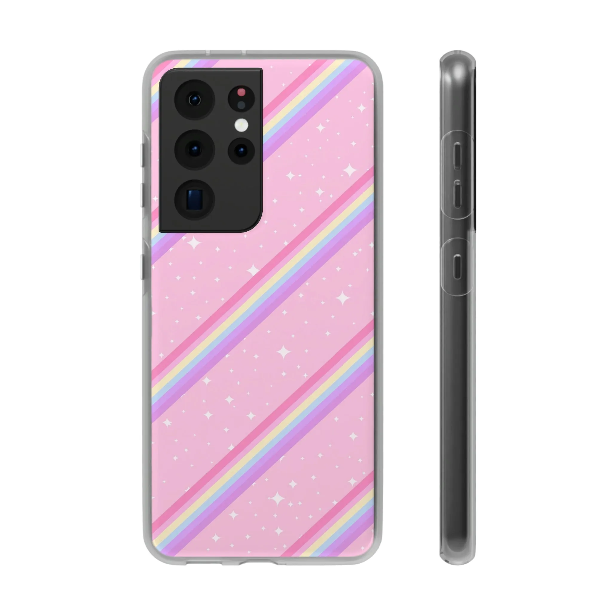 Kawaii Sparkle Cake Rainbow Beam Flexi Phone Case