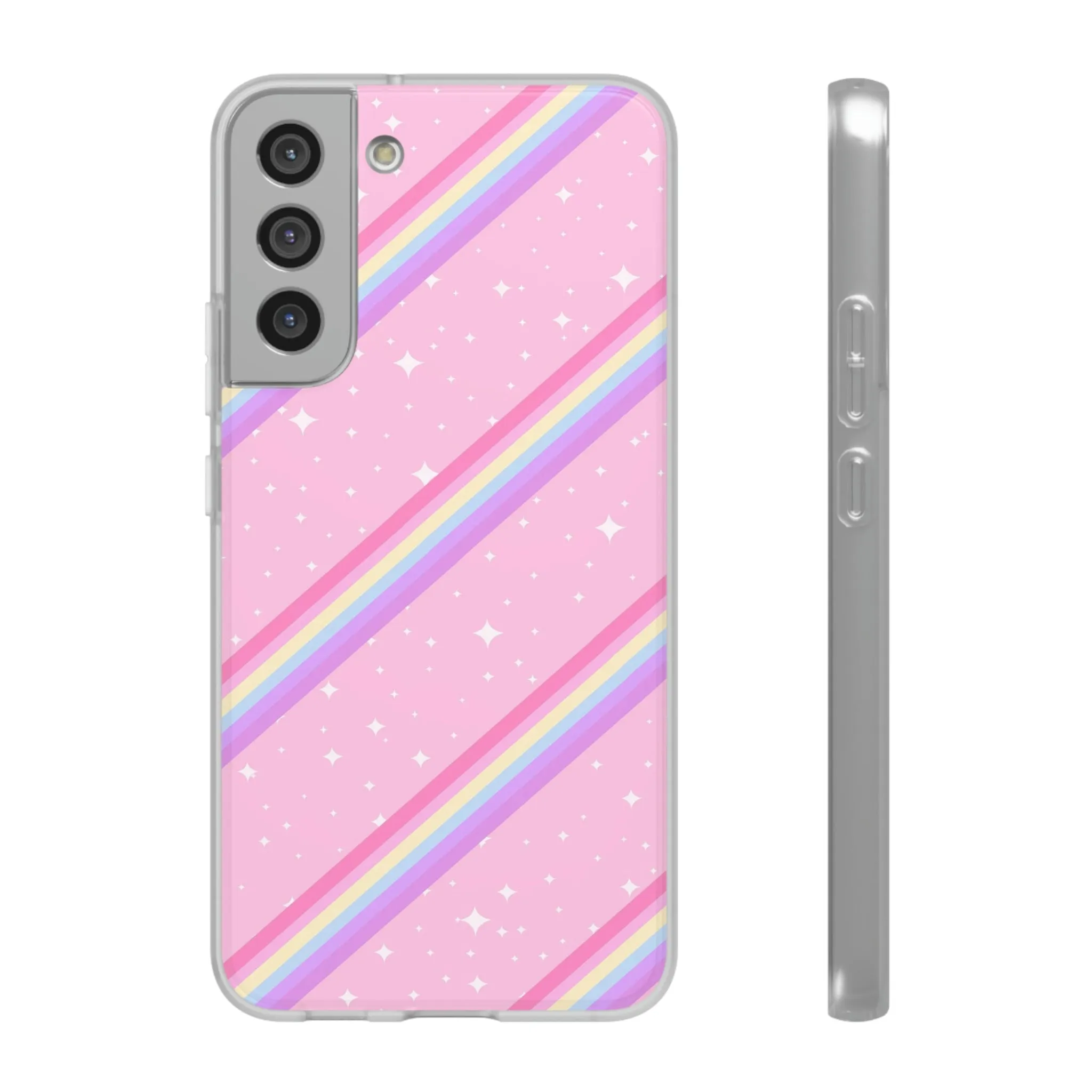 Kawaii Sparkle Cake Rainbow Beam Flexi Phone Case