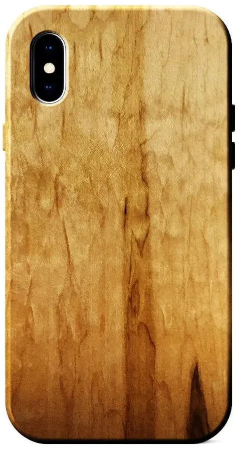 Kerf Select Figured Ambrosia Maple Wood Phone Case