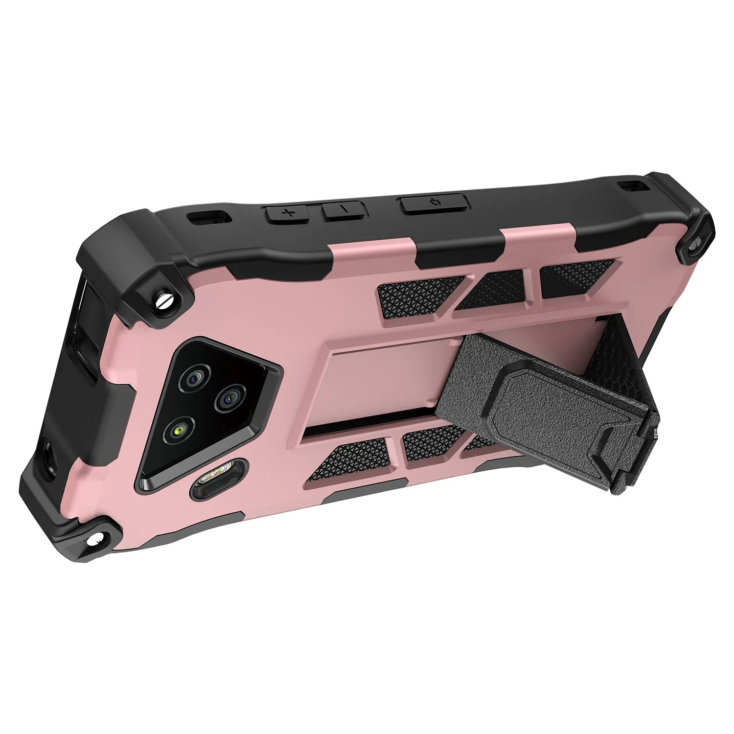 Kyocera DuraForce Ultra 5G Case [Military Grade] Ring Car Mount Kickstand Hybrid Hard PC Soft TPU Shockproof Protective Case - Rose Gold