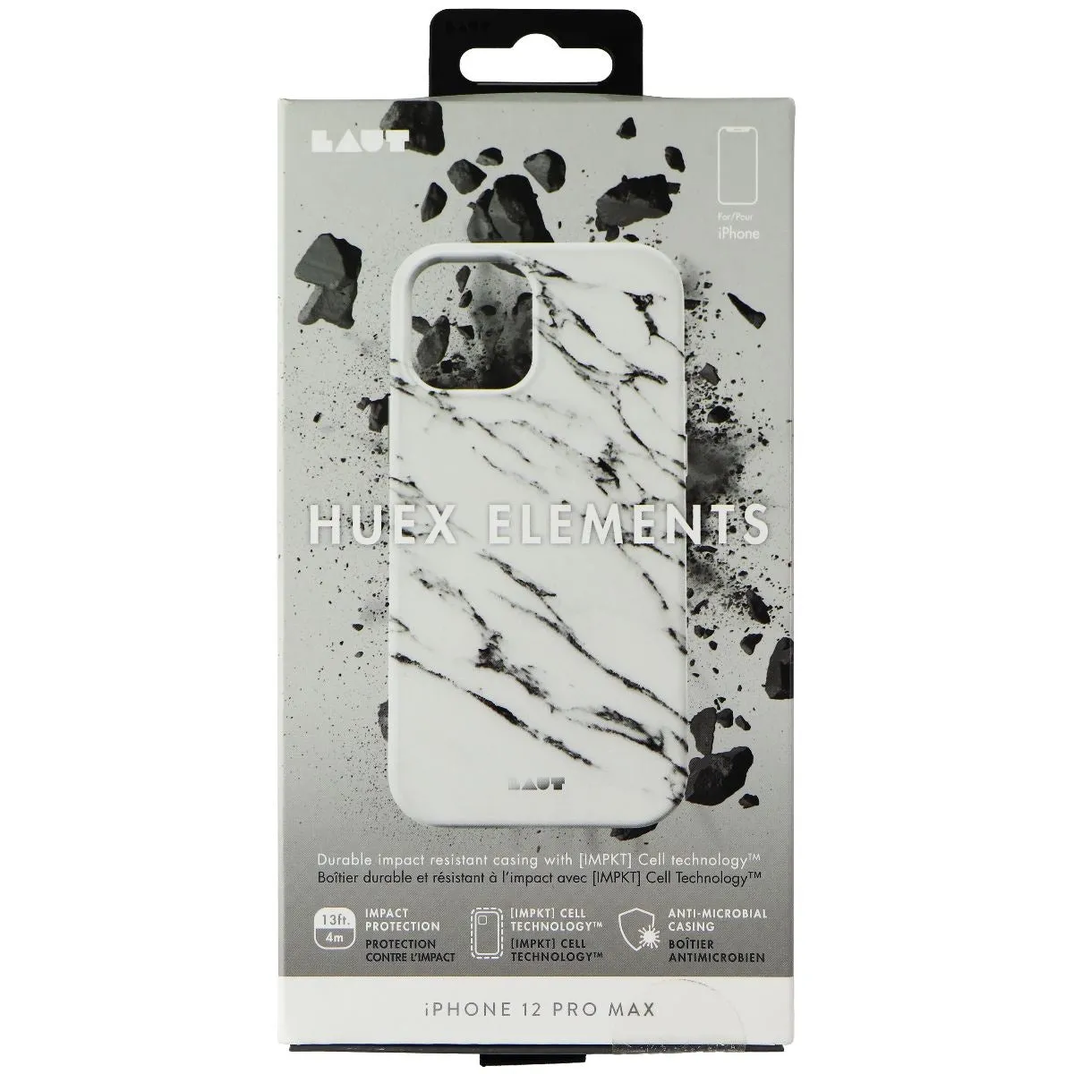 Laut HUEX ELEMENTS Series Case for iPhone 12 Pro Max - Marble White