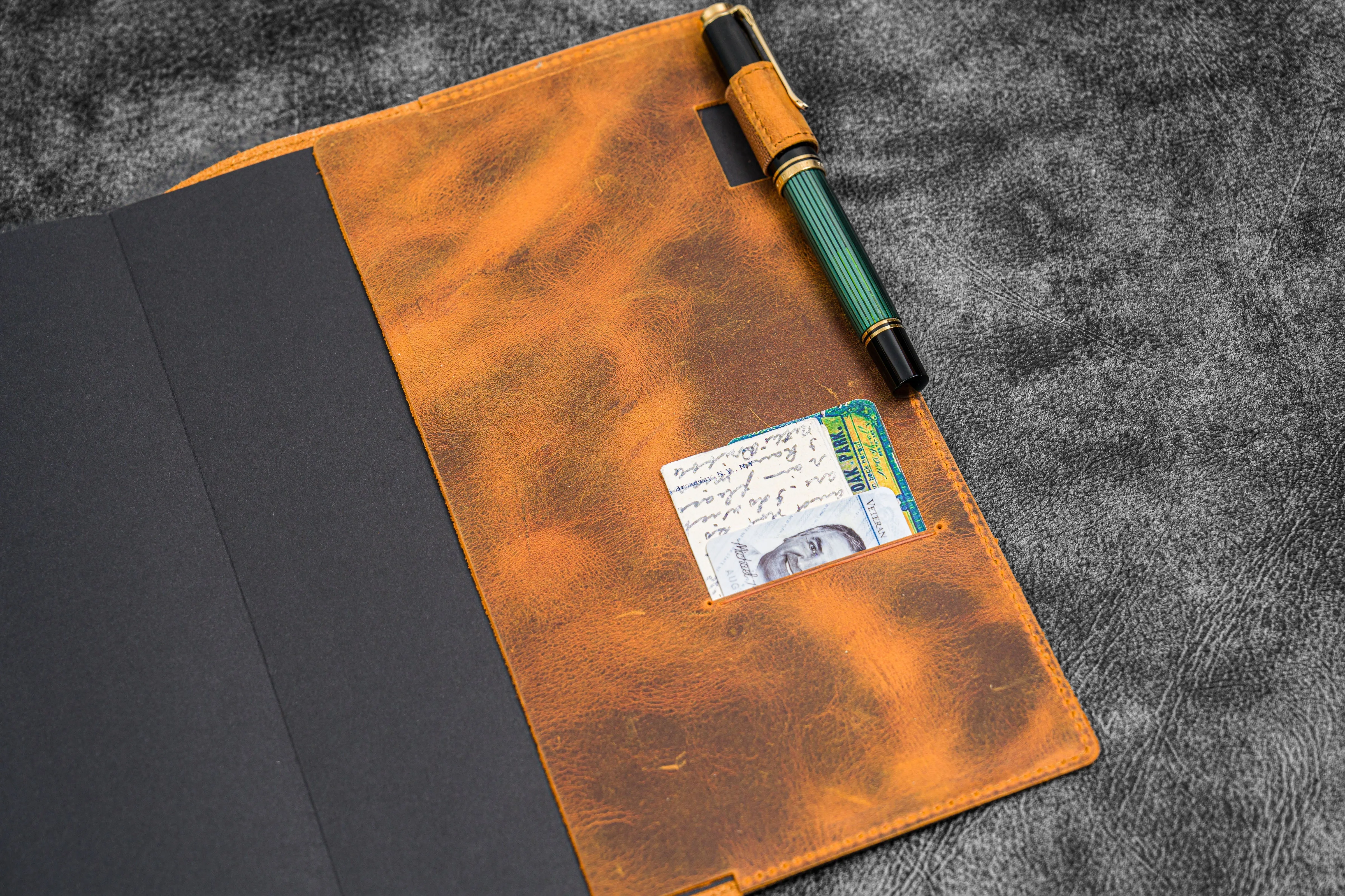 Leather Slim B5 Notebook / Planner Cover - Crazy Horse Brown