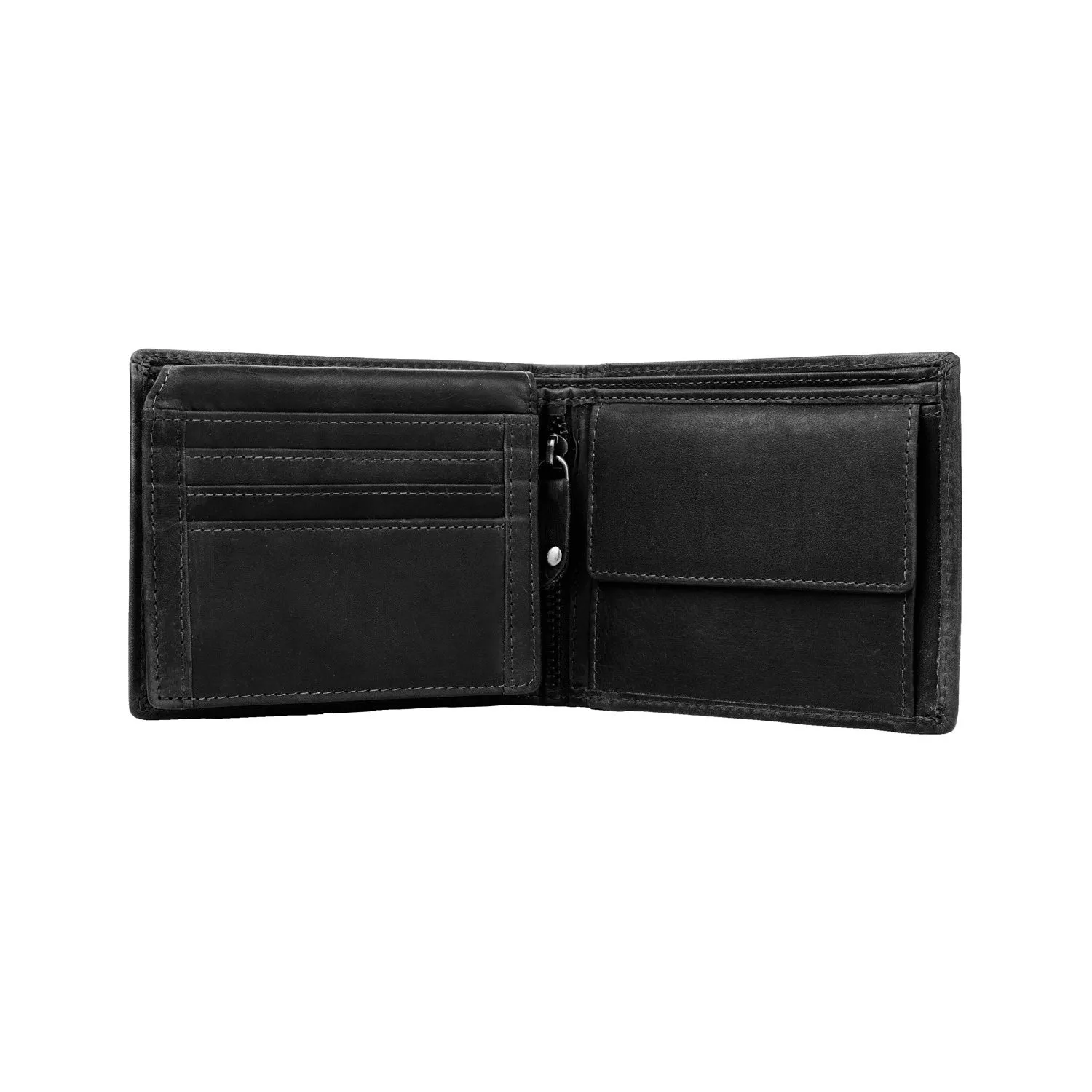 Leather Wallet Black Alvina