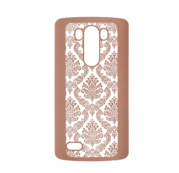 LG G3 Case, Ultra Slim Damask Vintage Case Cover - Gold