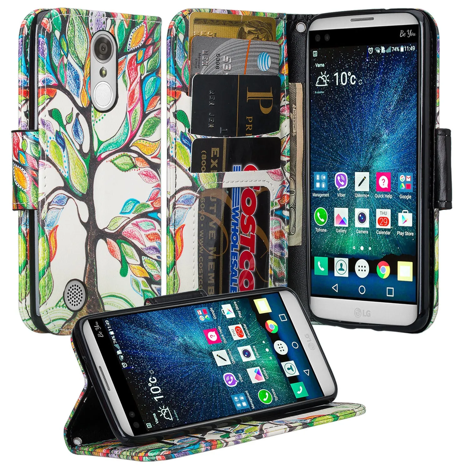 LG LV3 Wallet Case - Vibrant Tree