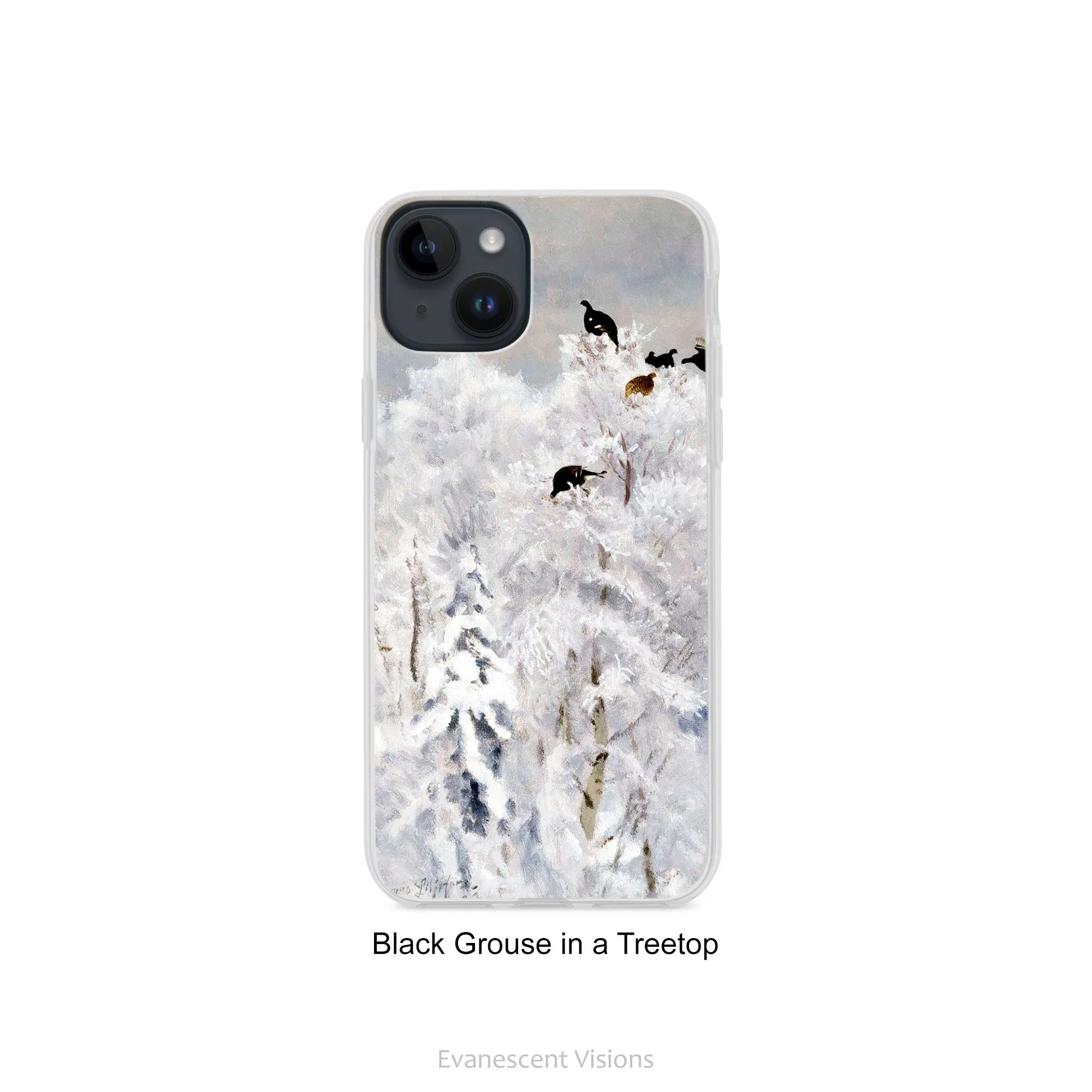 Liljefors Birds in Winter Scene Art Phone case for iPhones 15, 14, 13, 12, 11,