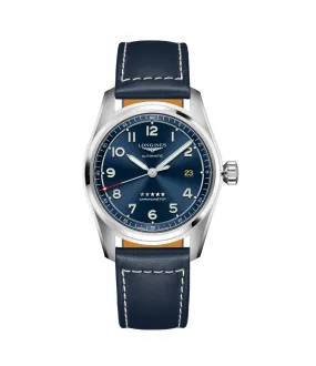 Longines Spirit Collection 40mm Blue Dial Blue Leather Gent's Watch