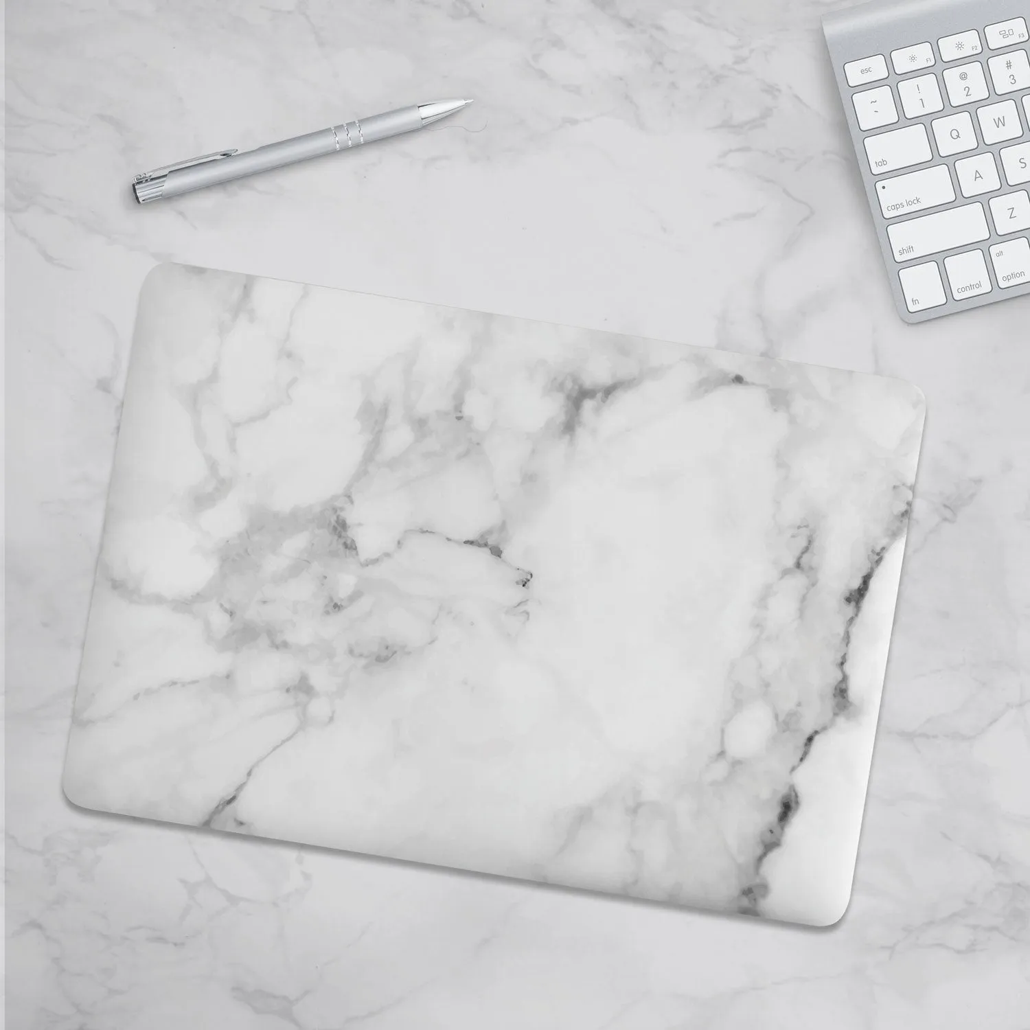 Macbook Hard Shell Case - White Marble