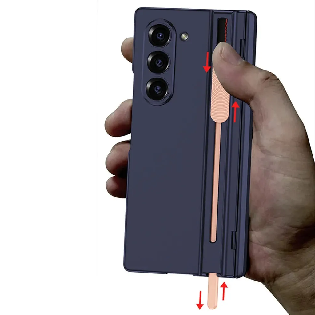 Magnetic Hinge Phone Case With S Pen Slot Film For Samsung Galaxy Z Fold 6