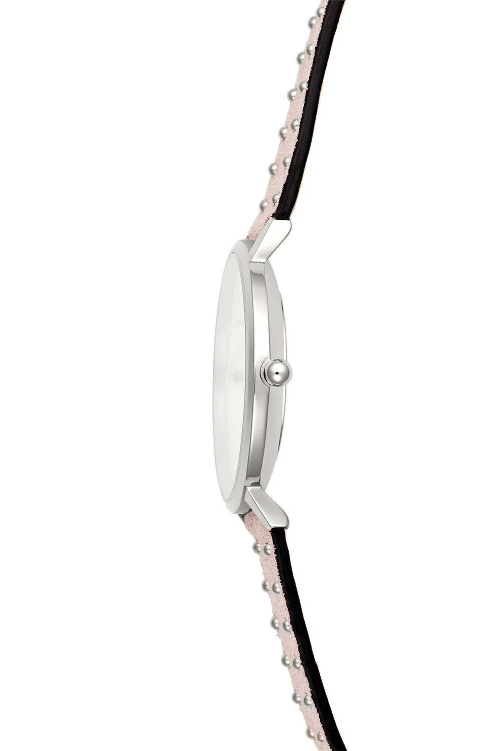 Major Silver Tone Blush Stud Strap Watch, 35mm