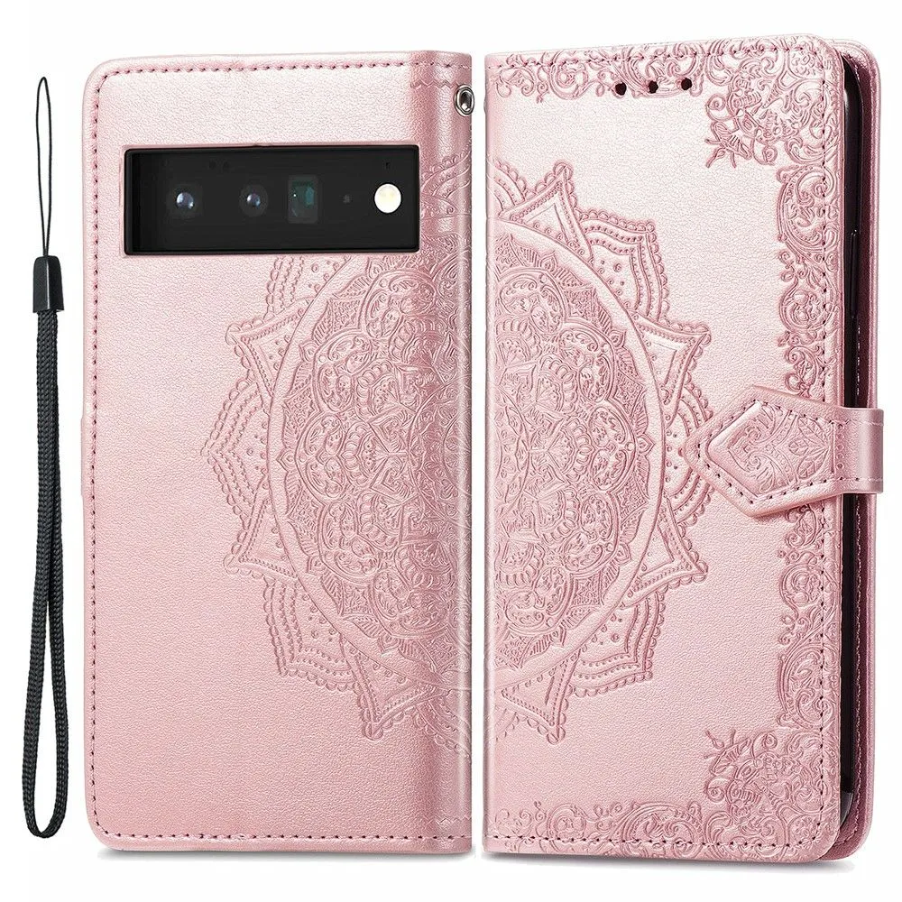 Mandala Google Pixel 6 Pro Flip case - Rose Gold