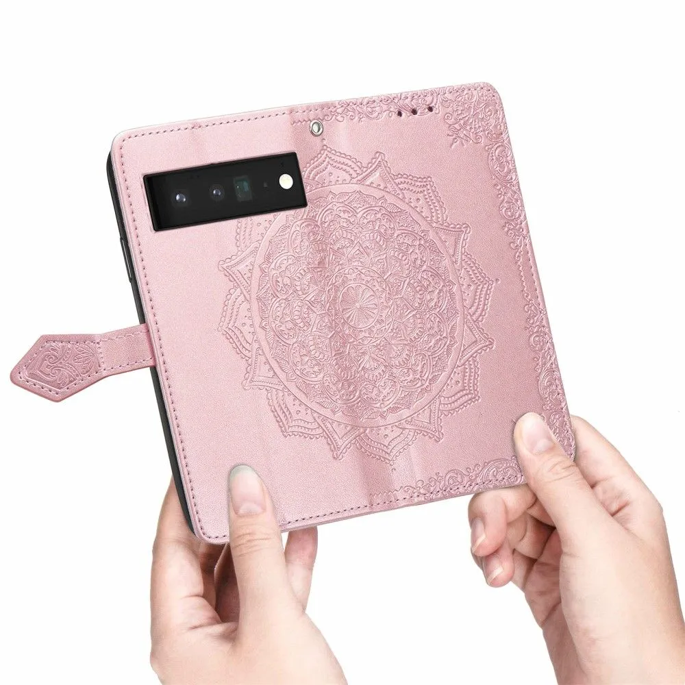 Mandala Google Pixel 6 Pro Flip case - Rose Gold