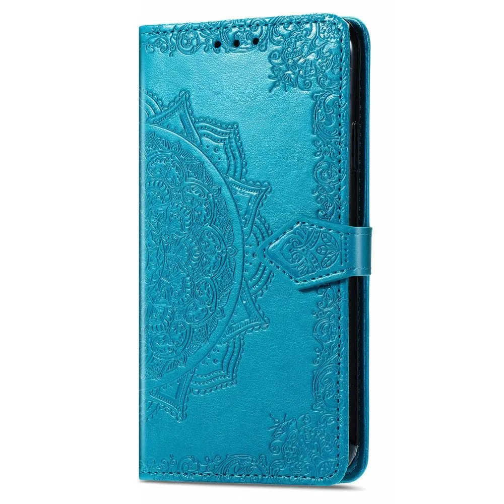 Mandala Motorola Edge (2021) Flip case - Blue