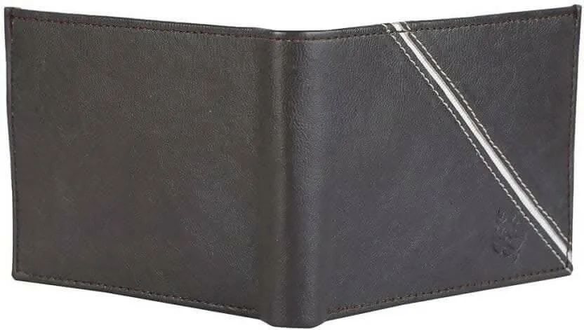 Men Casual, Formal, Travel, Trendy Black Genuine Leather Wallet (6 Card Slots)