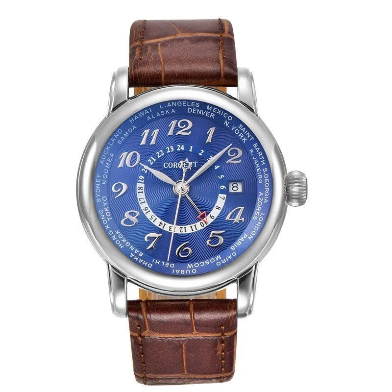 Men's Automatic Mechanical Leather Strap Watches