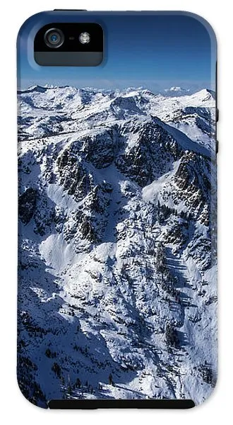 Mt Tallac Winter Aerial - Brad Scott - Phone Case