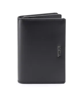 Nassau Gusseted Card Case - Black Smooth