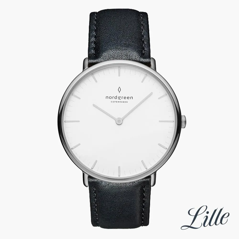 Native | White Dial - Black Leather - Refurbished