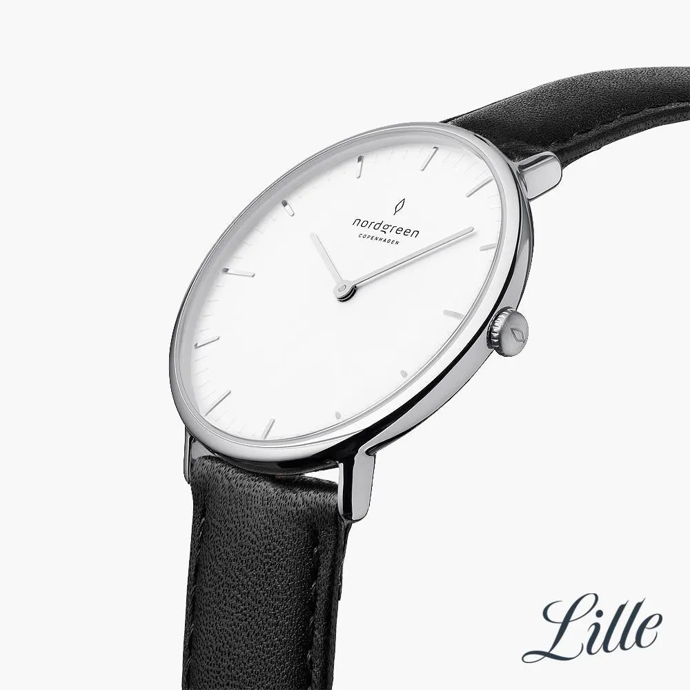 Native | White Dial - Black Leather - Refurbished