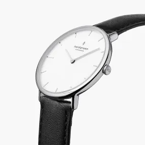 Native | White Dial - Black Leather - Refurbished