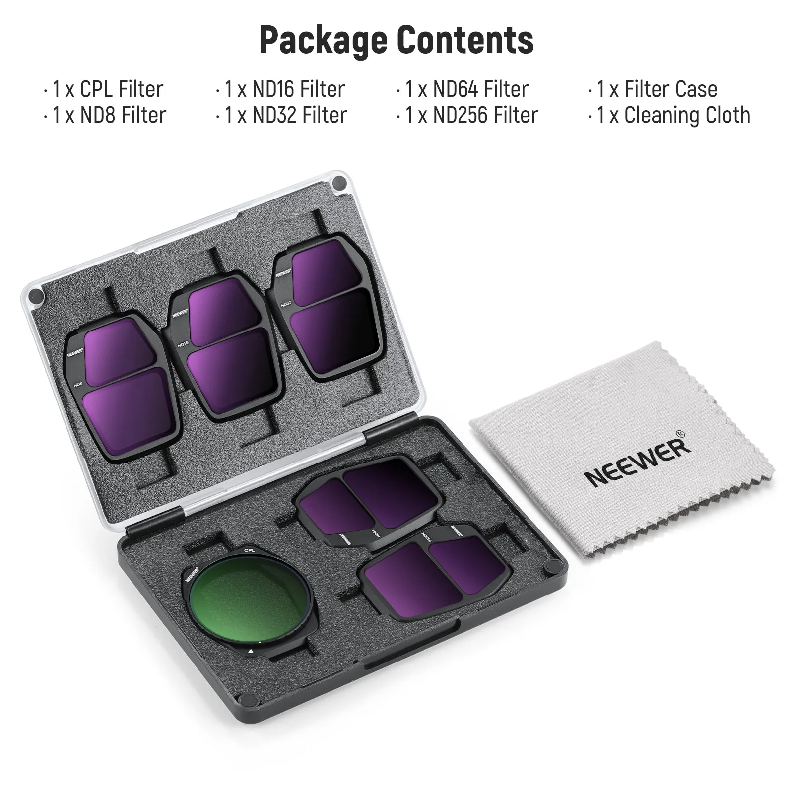 NEEWER FL-A85/FL-A86 ND CPL Filter Set Compatible with DJI Air 3S