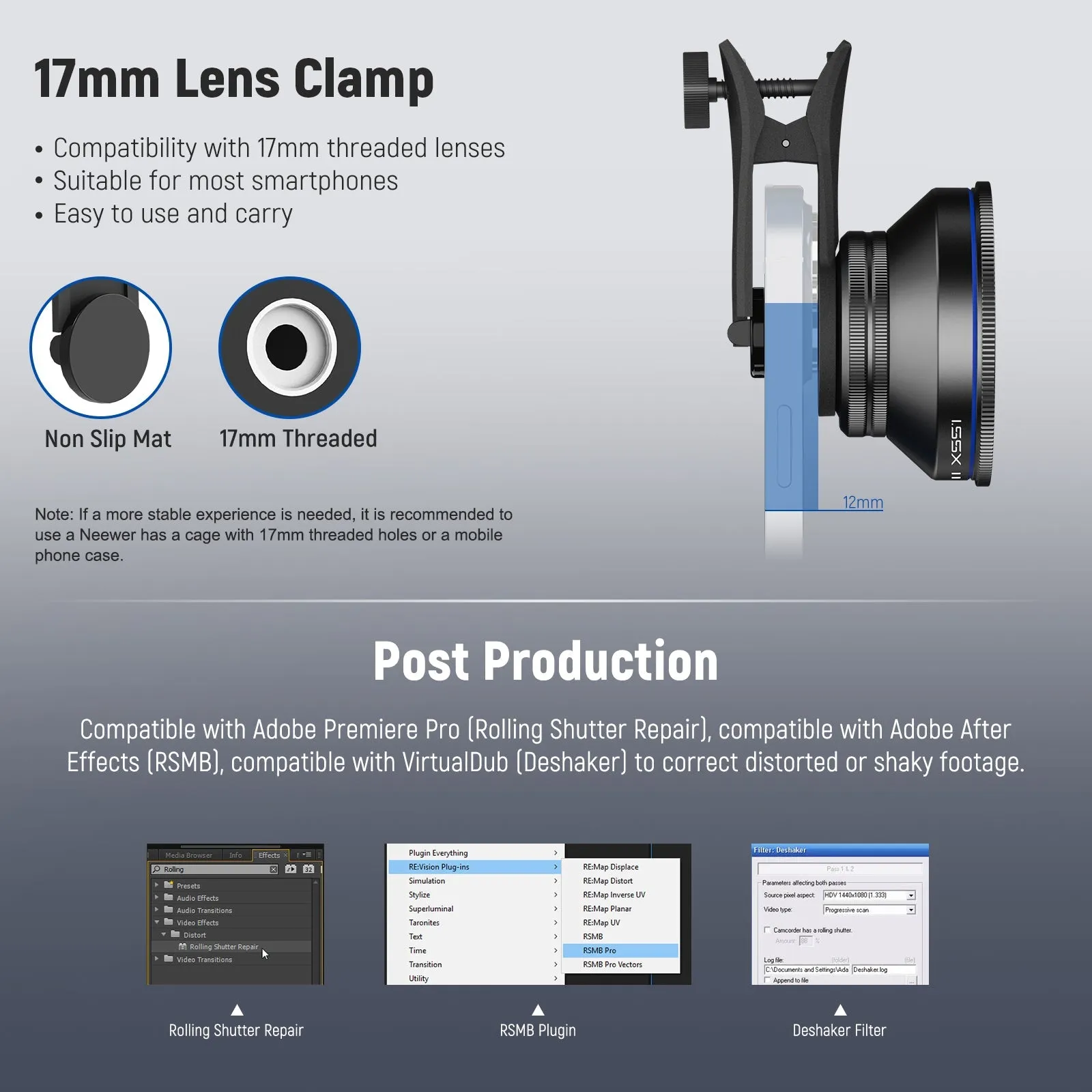 NEEWER LS-43 PRO 1.55x Blue Flare Anamorphic Lens