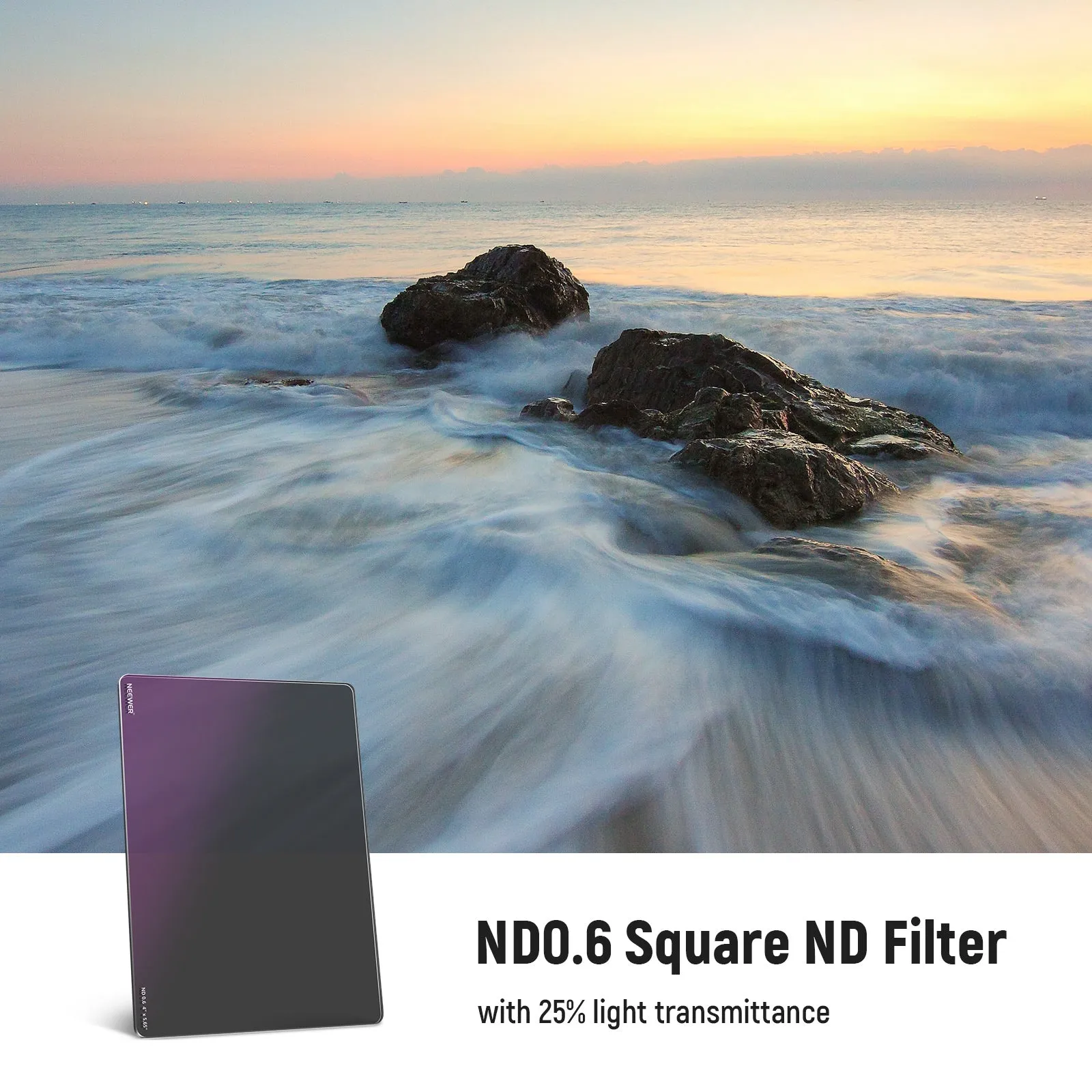 NEEWER ND0.3/0.6/1.2/1.8/2.1 Square ND Filter for Camera Lens