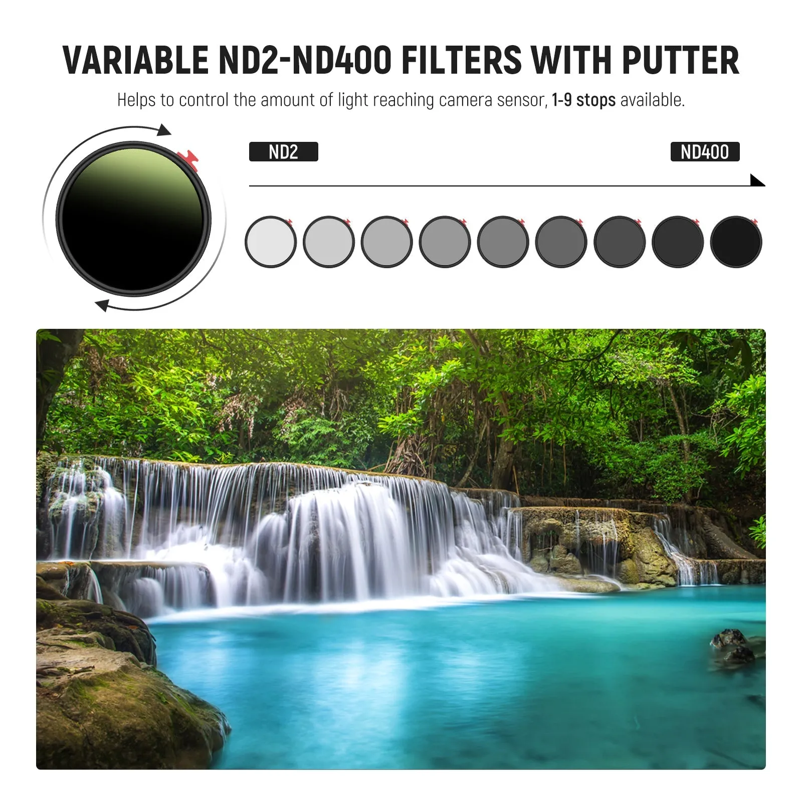 NEEWER ND2-ND400 Adjustable Camera Lens Filter