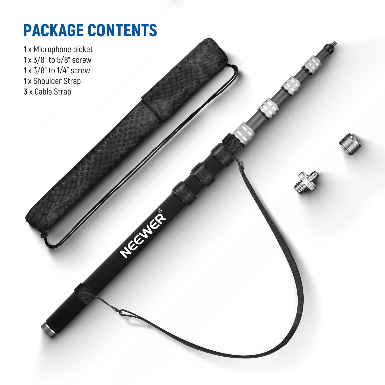 NEEWER Upgraded MS-300C Microphone Boom Pole