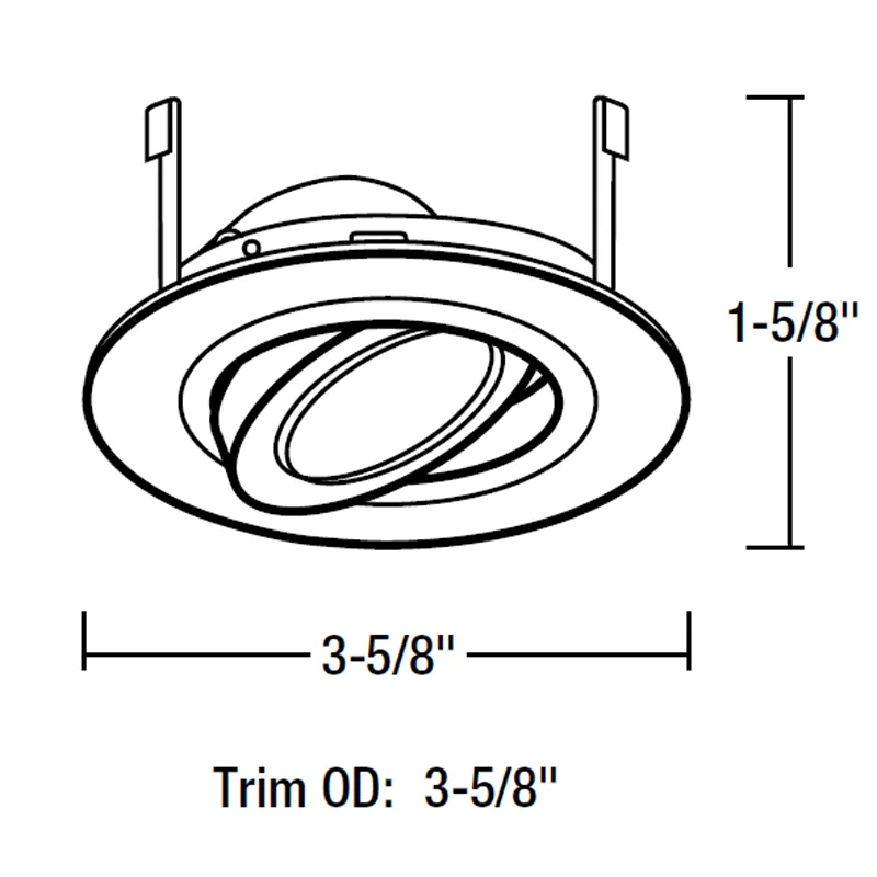 Nora Lighting NL-3365 3" Adjustable Gimbal Ring Trim