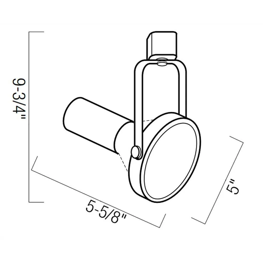 Nora NTH-108 Three Light PAR38 Gimbal Ring Track Kit in Silver and Black Finish