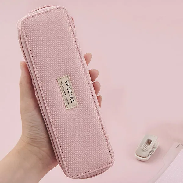 Pastel Zippered Simplest Slim Pencil Case