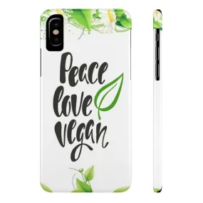 Peace Love Vegan Case Mate Slim Phone Cases