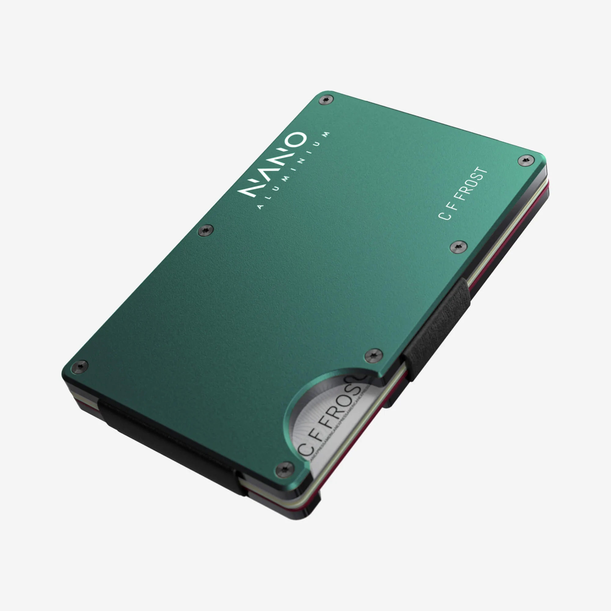 Personalised AirTag Money Clip Wallet (Racing Green)