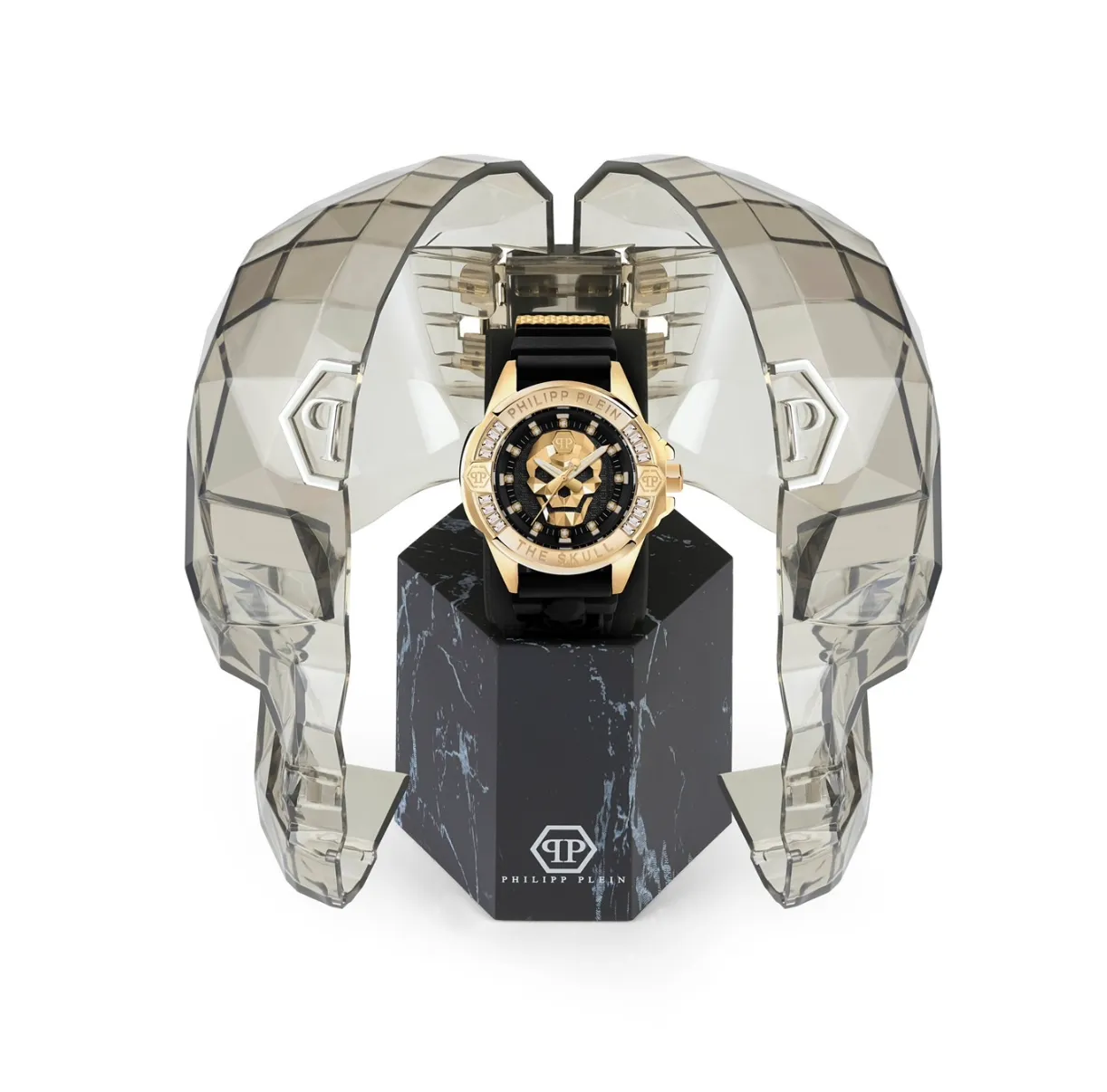 Philipp Plein Mens Watch High-Conic The Skull Gold PWAAA0521