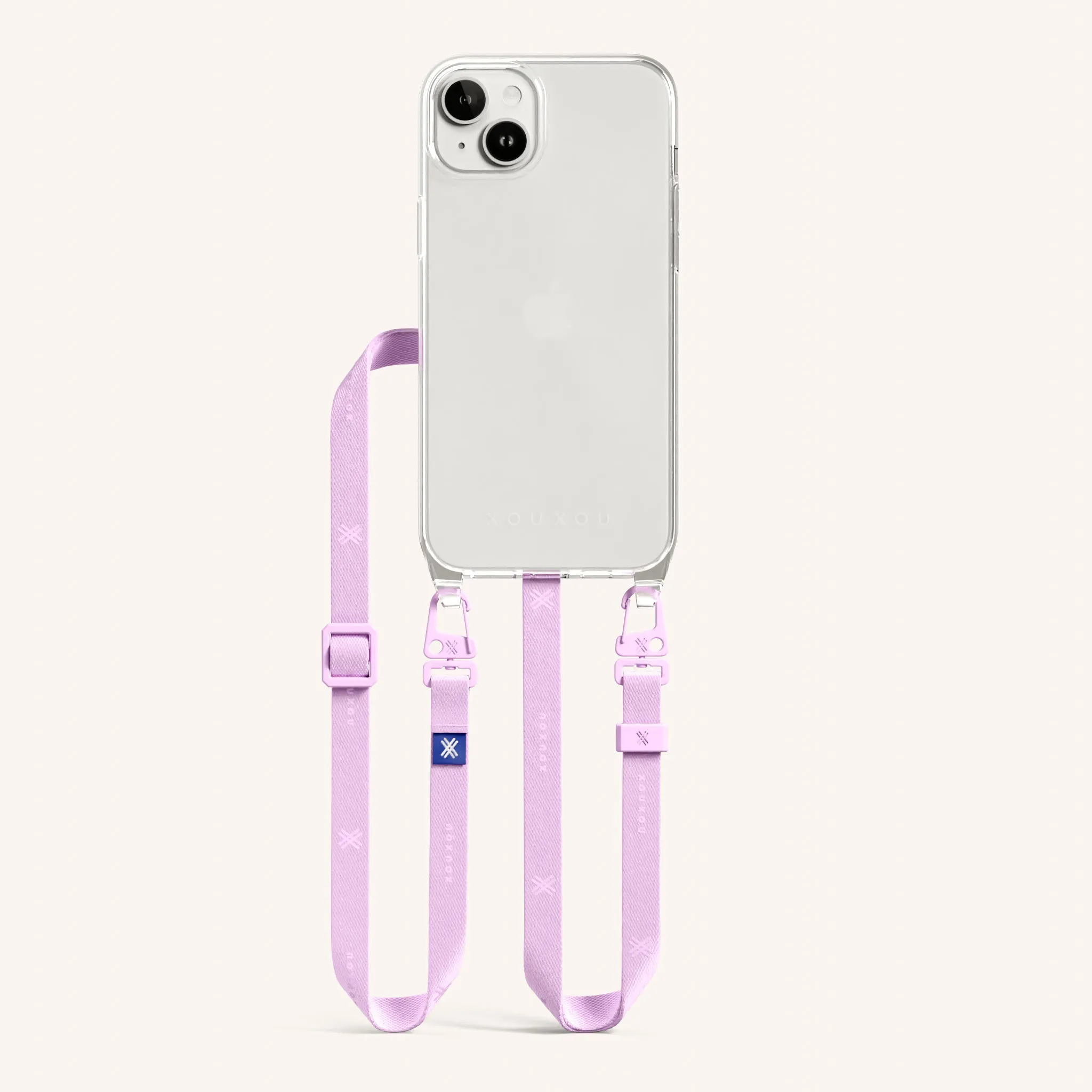 Phone Necklace with Slim Lanyard in Clear   Rosato