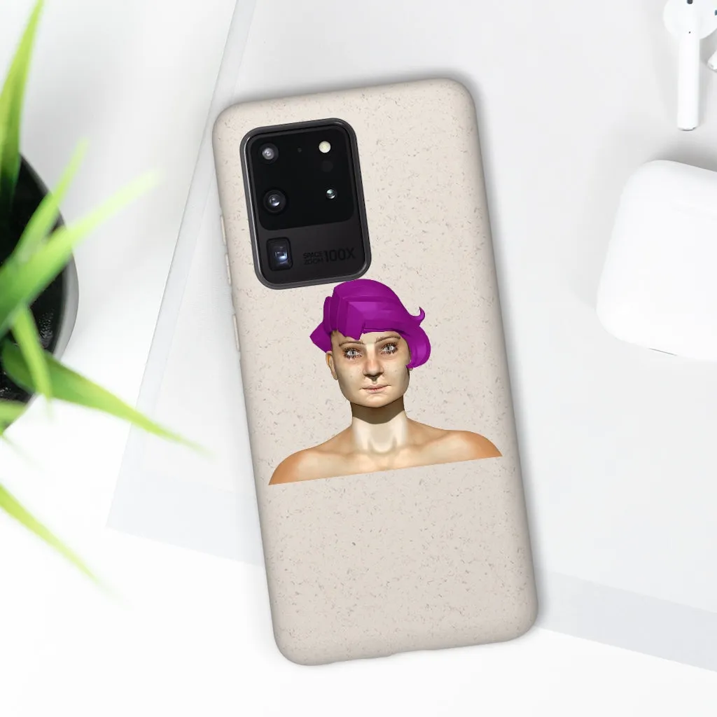 Pink Hair Girl Biodegradable Case