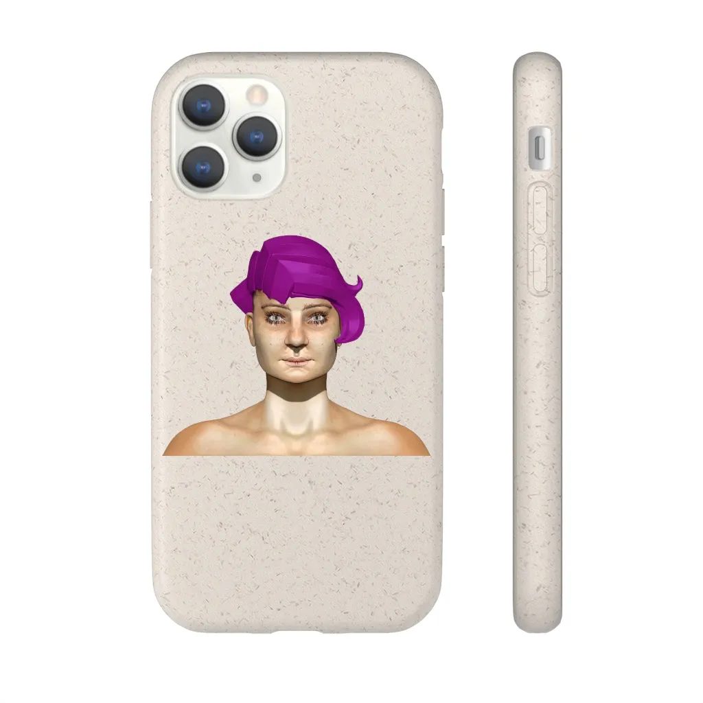 Pink Hair Girl Biodegradable Case